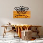 Wallity Butterfly 5 Escultura de pared en madera nogal y metal negro